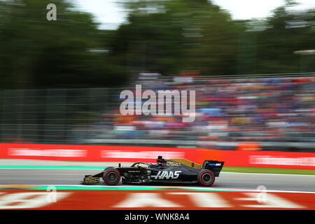 Monza, Italia. 05 apr, 2019. #08 Romain Grosjean, Haas Team di F1. GP Italia Monza 5-8 settembre 2019 Credit: Indipendente Agenzia fotografica/Alamy Live News Foto Stock