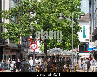 WUPPERTAL, Germania - circa agosto 2019: vista del centro della città Foto Stock