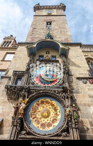 L'orologio astronomico di Praga Prague Old Town Square Repubblica Ceca Foto Stock