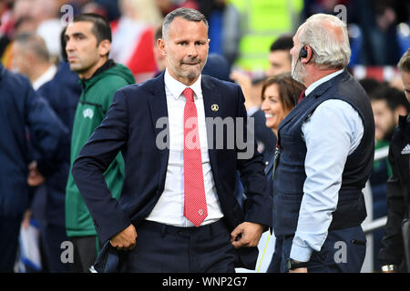 Cardiff, Regno Unito. 6 settembre 2019. il qualificatore a Cardiff City Stadium. Wales Football Manager Ryan vedi figg. *** prima di kick off. Solo uso editoriale Credito: Phil Rees/Alamy Live News Foto Stock