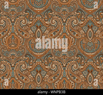 Senza saldatura tradizionale motivo indiano, Paisley pattern Foto Stock