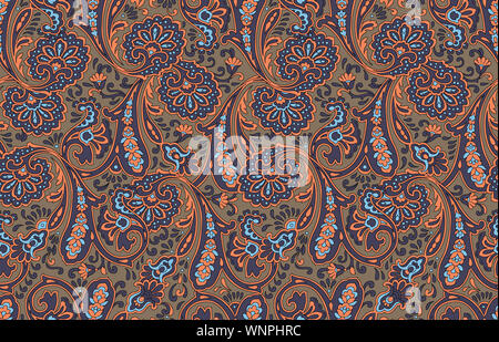 Senza saldatura tradizionale motivo indiano, Paisley pattern Foto Stock