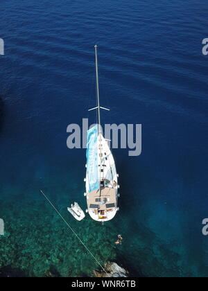 Il greco risultae drone di vela Foto Stock