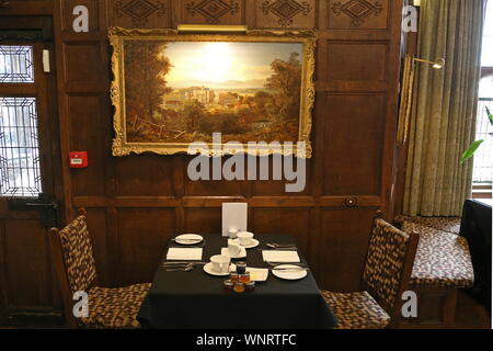 Astor ala sala colazione, il castello di Hever, Hever, Edenbridge, Kent, Inghilterra, Gran Bretagna, Regno Unito, Gran Bretagna, Europa Foto Stock