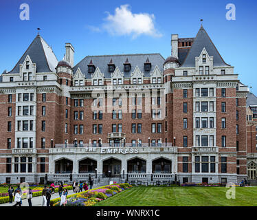 Il famoso Empress Hotel in Victoria British Columbia Foto Stock