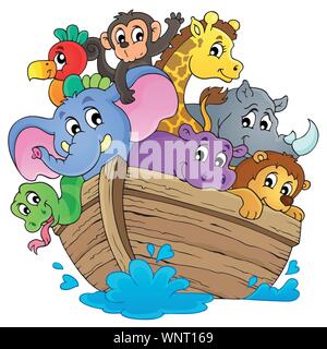 Noahs Ark Tema immagine 1 Illustrazione Vettoriale