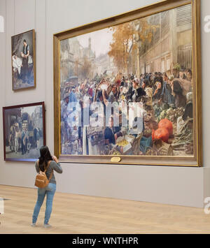 Il dipinto Les Halles di Leon Agustin Lhermitte al Petit Palais di Parigi Foto Stock