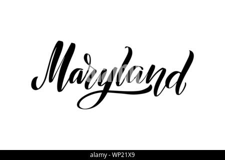 Lettering spazzola Maryland Illustrazione Vettoriale