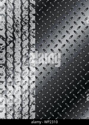 Grunge brochure pneumatico con acciaio nero Illustrazione Vettoriale