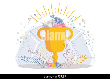 I valori aziendali concetto. I valori aziendali condivisi da personale. Illustrazione Vettoriale