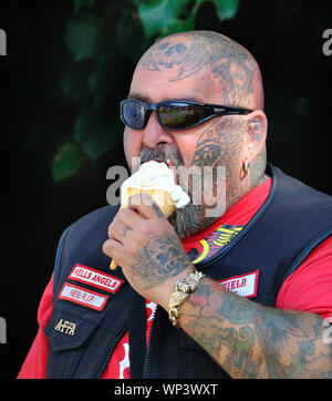 Motociclisti in un ciclo motore evento. Foto Stock