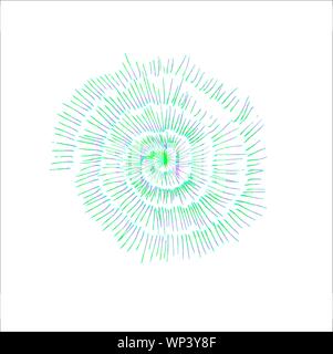 Illustrazione a colori di un pietrificato Shell lumaca. Illustrazione Vettoriale