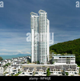 Il Bayu Ferringhi, da Sri Sayang apartments, Batu Ferringhi, Penang, Malaysia Foto Stock