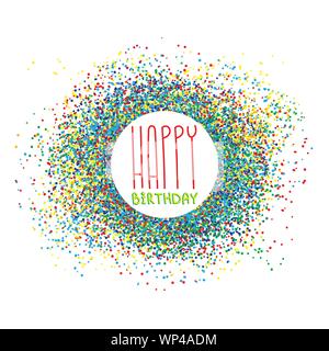 Buon compleanno bigliettino celebrazione modello cartolina Illustrazione Vettoriale