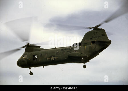 Vietnam-Krieg / Guerra del Vietnam - USMC United States Marine Corps Boeing-Vertol CH-46D Sea Knight Foto Stock