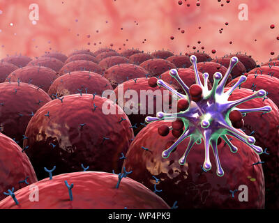 L'attacco di virus Foto Stock