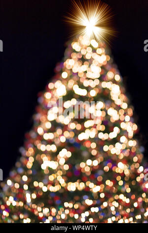 Bokeh colorate luci su , Natale sfondo. Foto Stock