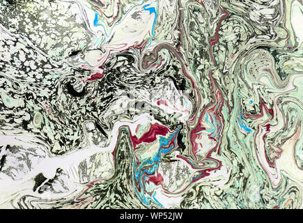 Abstract acrilico pittura con il colore le celle Foto Stock