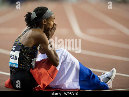 Bruxelles, Belgio. 07Th Sep, 2019. Sifan Hassan (NED) durante la IAAF Diamond League atletica al King Baudouin Stadium di Bruxelles. Credito: SOPA Immagini limitata/Alamy Live News Foto Stock