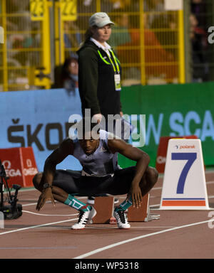 Bruxelles, Belgio. 07Th Sep, 2019. Noè Lyles (USA) durante la IAAF Diamond League atletica al King Baudouin Stadium di Bruxelles. Credito: SOPA Immagini limitata/Alamy Live News Foto Stock