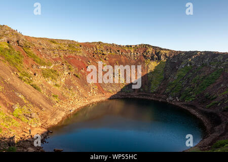 Il cratere Kerid, Islanda Foto Stock