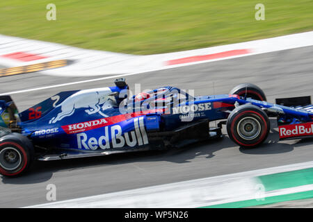 Monza, Italia. 07Th Sep, 2019. 26 Il russo Daniil Kvyat (RUS) RED BULL TORO ROSSO HONDA durante il Grand Prix di Heineken Italia 2019 - sabato - Qualifiche - Campionato di Formula 1 - Credit: LPS/Alessio Marini/Alamy Live News Foto Stock