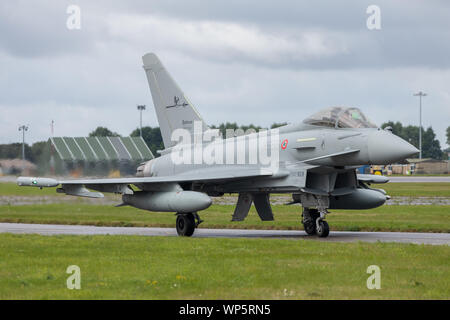 Italian Eurofighter Typhoon sul taxi a RAF Waddington 4 Settembre 2019 Foto Stock