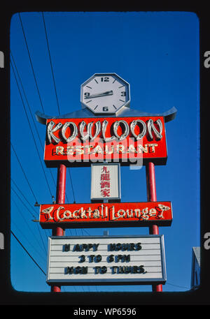 Kowloon restaurant sign, Saugus, Massachusetts Foto Stock