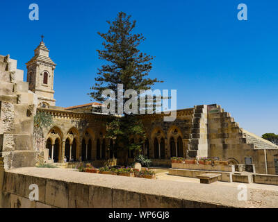 Israele Gerusalemme bella chiesa cristiana sulla cima della montagna Foto Stock