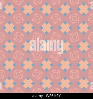 Seamless pattern vettore sfondo con geometriche stilizzate rose Illustrazione Vettoriale