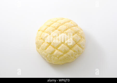 Pane giapponese melon pan sunrise su sfondo bianco Foto Stock