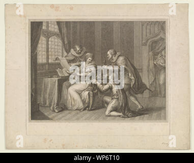 Lady Jane Grey rifiutando la corona Foto Stock
