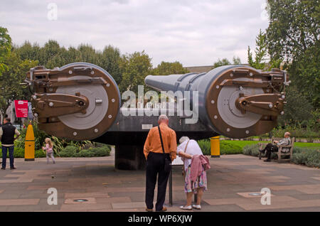 BL 15 pollici Mark-1 artiglieria navale a IWM Londra. Foto Stock