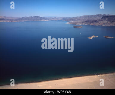 Lake Mead National Recreation Area, formato quando la Diga di Boulder (ora Hoover Dam) fu costruito, Boulder City, Nevada Foto Stock