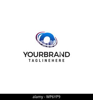 Swoosh lettera o il logo della tecnologia del modello di concetto Illustrazione Vettoriale