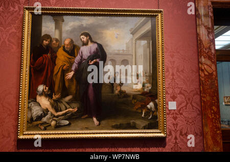 Cristo la guarigione guarigione di un infermo alla piscina di Betzaet | Bartolomé Esteban Murillo Foto Stock