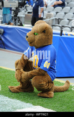 Pittsburgh, PA, Stati Uniti d'America. 7 Sep, 2019. Il Mascot durante il Pitts Panthers vs Ohio Bobcats a Heinz Field di Pittsburgh, PA. Jason Pohuski/CSM/Alamy Live News Foto Stock