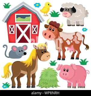 Gli animali della fattoria set 2 Illustrazione Vettoriale