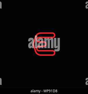 Creative Innovative lettera iniziale logo EE E. minimale del monogramma di lusso. Professionale di progettazione iniziale. Premium Business tipografico. Simbolo alfabeto. Illustrazione Vettoriale