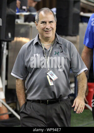 7 settembre 2019 - Hawaii Athletic Director Dave Matlin durante il gioco tra le Hawaii Rainbow Warriors e Oregon State castori all'Aloha Stadium di Honolulu, HI - Michael Sullivan/CSM Foto Stock