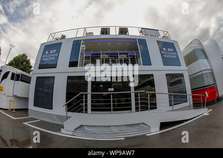 Monza (MB), Italia, 08 Sep 2019, WILLIAMS ospitalità durante il Grand Prix di Heineken Italia 2019 - domenica - Paddock - Campionato di Formula 1 - Credit: LPS/Alessio De Marco/Alamy Live News Foto Stock
