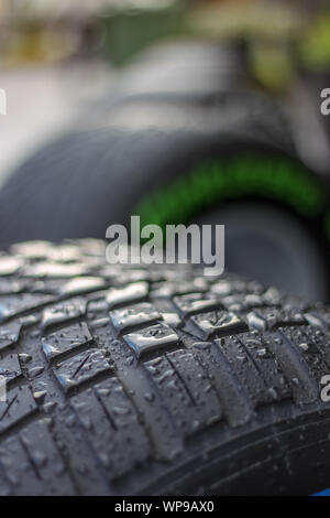 Monza (MB), Italia, 08 Sep 2019, Pirelli Pneumatici durante il Grand Prix di Heineken Italia 2019 - domenica - Paddock - Campionato di Formula 1 - Credit: LPS/Alessio De Marco/Alamy Live News Foto Stock
