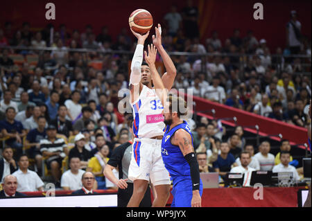 Wuhan (Cina), Italia, 08 Sep 2019, DAVID HUERTAS durante la Cina Basket World Cup 2019 - Porto Rico Vs Italia - Italia squadra nazionale di basket - Credit: LPS/Massimo Matta/Alamy Live News Foto Stock