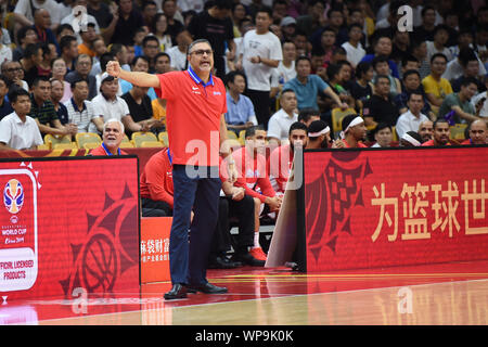 Wuhan (Cina), Italia, 08 Sep 2019, EDDIE CASIANO durante la Cina Basket World Cup 2019 - Porto Rico Vs Italia - Italia squadra nazionale di basket - Credit: LPS/Massimo Matta/Alamy Live News Foto Stock