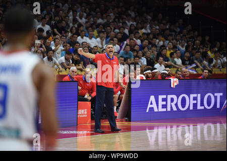 Wuhan (Cina), Italia, 08 Sep 2019, EDDIE CASIANO durante la Cina Basket World Cup 2019 - Porto Rico Vs Italia - Italia squadra nazionale di basket - Credit: LPS/Massimo Matta/Alamy Live News Foto Stock