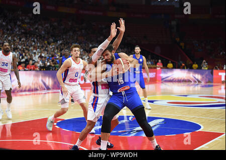 Wuhan (Cina), Italia, 08 Sep 2019, Amedeo tessitori durante la Cina Basket World Cup 2019 - Porto Rico Vs Italia - Italia squadra nazionale di basket - Credit: LPS/Massimo Matta/Alamy Live News Foto Stock