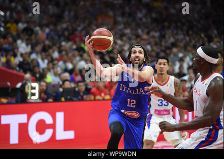 Wuhan (Cina), Italia, 08 Sep 2019, ARIEL FILLOY durante la Cina Basket World Cup 2019 - Porto Rico Vs Italia - Italia squadra nazionale di basket - Credit: LPS/Massimo Matta/Alamy Live News Foto Stock