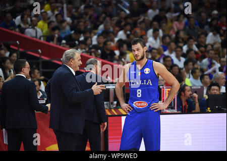 Wuhan (Cina), Italia, 08 Sep 2019, Danilo Gallinari durante la Cina Basket World Cup 2019 - Porto Rico Vs Italia - Italia squadra nazionale di basket - Credit: LPS/Massimo Matta/Alamy Live News Foto Stock