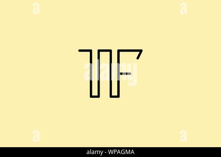 Creative Innovative lettera iniziale logo TF FT. Il minimo del monogramma di lusso. Professionale di progettazione iniziale. Premium Business tipografico. Simbolo alfabeto. Illustrazione Vettoriale