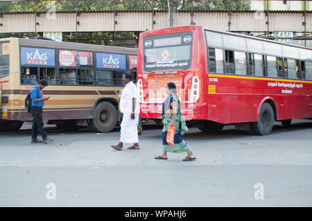 Chennai George Town bus terminus Foto Stock
